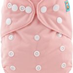 ALVABABY Christmas Baby Cloth Diaper Adjustable Washable Reusable for Baby Girls and Boys Infant Toddler Nappy 1 Pack with 2 Inserts QD71-2T